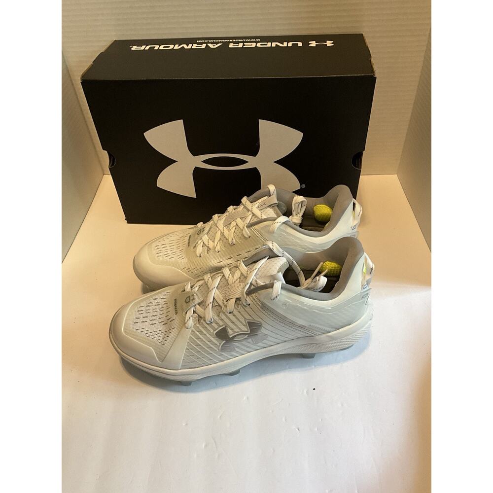 Under Armour Yard Low MT TPU Baseball Cleats White Size 6.5 Men’s New